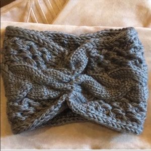 Gray Crochet Headband